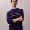 Fleece Çizgili Klasik Sweatshirt Fleece Çizgili Klasik Sweatshirt