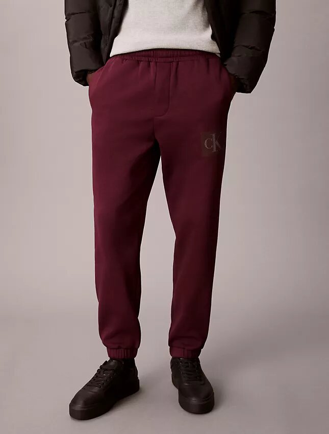 Fleece Katmanlı Monogram Grafikli Eşofman Altı Fleece Katmanlı Monogram Grafikli Eşofman Altı