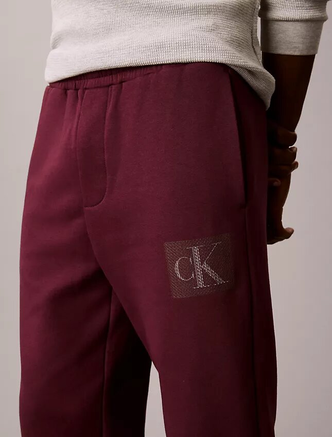 Fleece Katmanlı Monogram Grafikli Eşofman Altı Fleece Katmanlı Monogram Grafikli Eşofman Altı