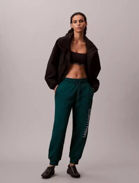 Fleece Logo Grafik Jogger Pantolon