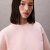 Fransız Havlu Kumaştan Kısa Kesim Rahat Sweatshirt Fransız Havlu Kumaştan Kısa Kesim Rahat Sweatshirt