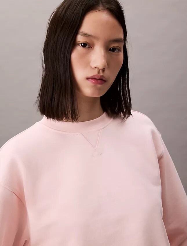 Fransız Havlu Kumaştan Kısa Kesim Rahat Sweatshirt Fransız Havlu Kumaştan Kısa Kesim Rahat Sweatshirt