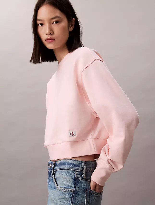 Fransız Havlu Kumaştan Kısa Kesim Rahat Sweatshirt Fransız Havlu Kumaştan Kısa Kesim Rahat Sweatshirt