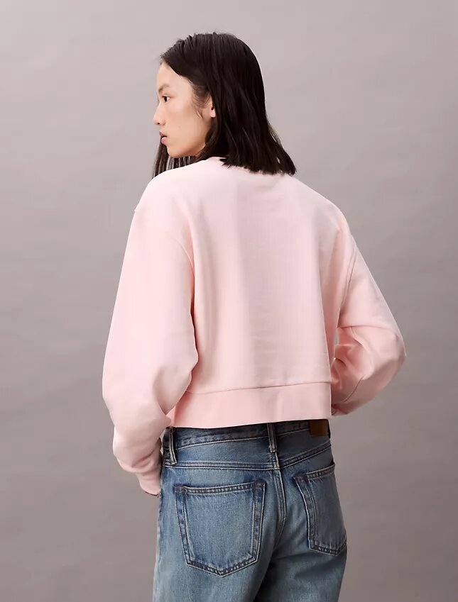 Fransız Havlu Kumaştan Kısa Kesim Rahat Sweatshirt Fransız Havlu Kumaştan Kısa Kesim Rahat Sweatshirt