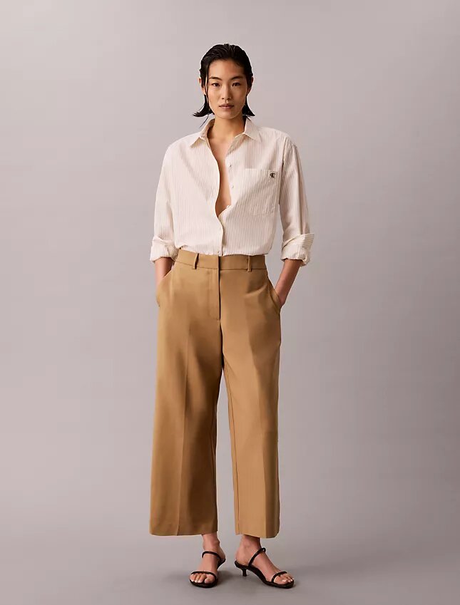 Geniş Paça Kısa Chino Pantolon Geniş Paça Kısa Chino Pantolon