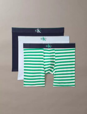 Grafik Monogram Cotton Stretch 3’lü Paket Bokser Brief