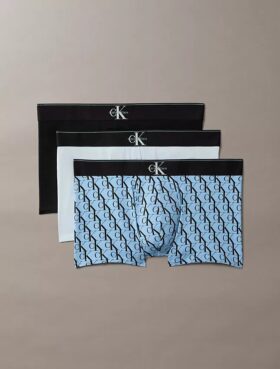 Grafik Monogram Cotton Stretch 3’lü Trunk Paket Grafik Monogram Cotton Stretch 3’lü Trunk Paket