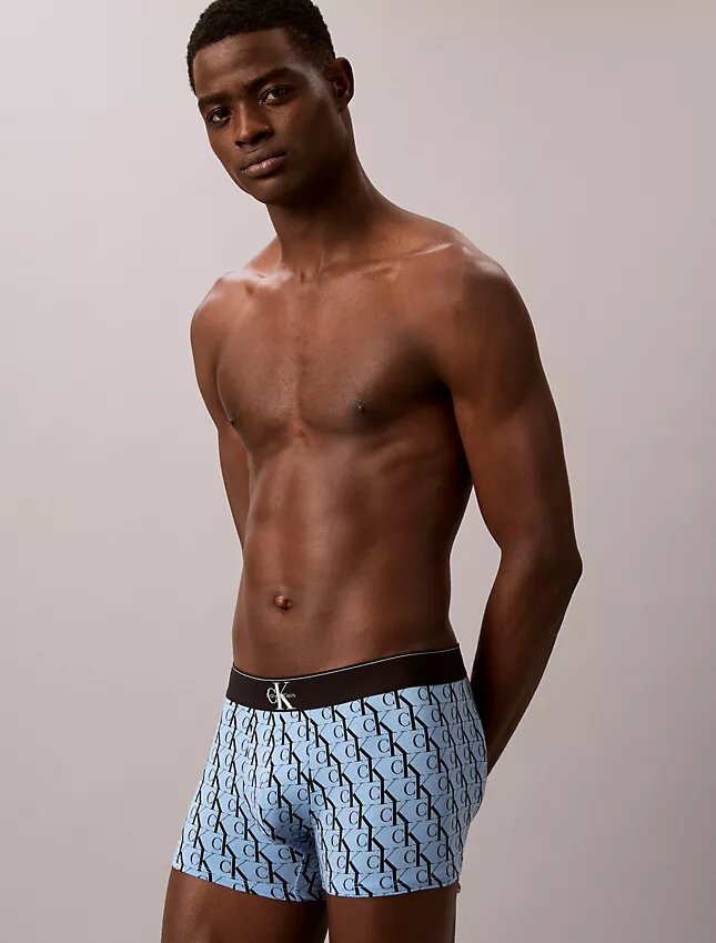 Grafik Monogram Cotton Stretch 3’lü Trunk Paket Grafik Monogram Cotton Stretch 3’lü Trunk Paket