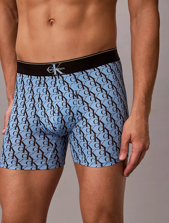 Grafik Monogram Mikrofiber Streç Boxer Brief Grafik Monogram Mikrofiber Streç Boxer Brief