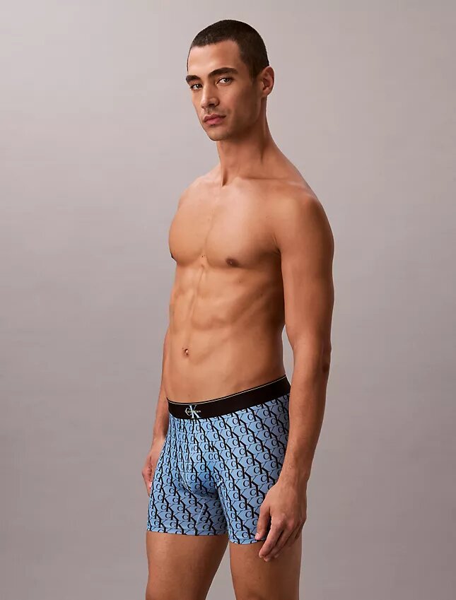 Grafik Monogram Mikrofiber Streç Boxer Brief Grafik Monogram Mikrofiber Streç Boxer Brief