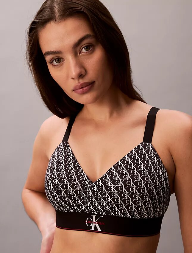 Grafik Monogram Mikrofiber Streç Hafif Astarlı Bralette Grafik Monogram Mikrofiber Streç Hafif Astarlı Bralette