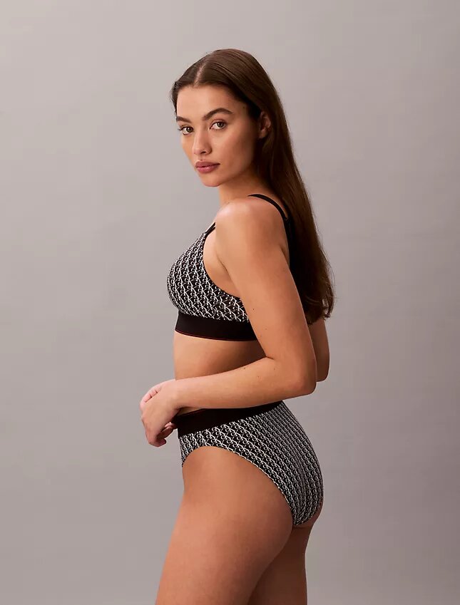 Grafik Monogram Mikrofiber Streç Hafif Astarlı Bralette Grafik Monogram Mikrofiber Streç Hafif Astarlı Bralette