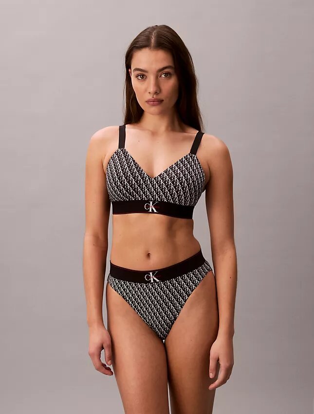 Grafik Monogram Mikrofiber Streç Hafif Astarlı Bralette Grafik Monogram Mikrofiber Streç Hafif Astarlı Bralette