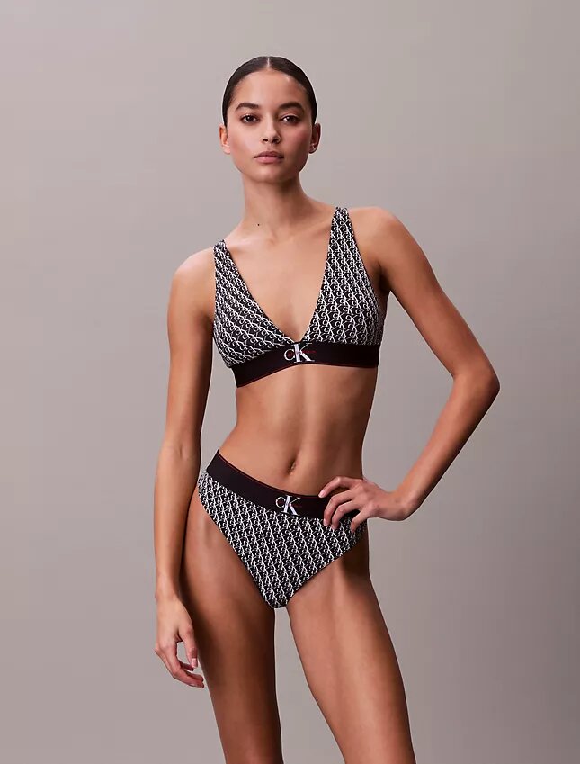 Grafik Monogram Mikrofiber Streç Hafif Astarlı Üçgen Bralette Grafik Monogram Mikrofiber Streç Hafif Astarlı Üçgen Bralette