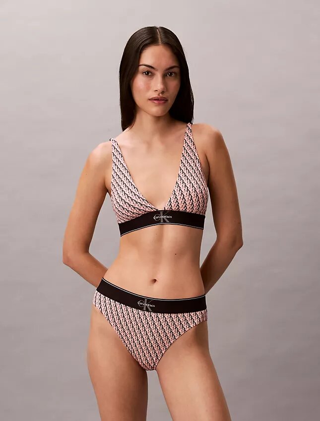 Grafik Monogram Mikrofiber Streç Hafif Astarlı Üçgen Bralette Grafik Monogram Mikrofiber Streç Hafif Astarlı Üçgen Bralette