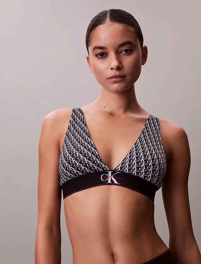 Grafik Monogram Mikrofiber Streç Hafif Astarlı Üçgen Bralette Grafik Monogram Mikrofiber Streç Hafif Astarlı Üçgen Bralette