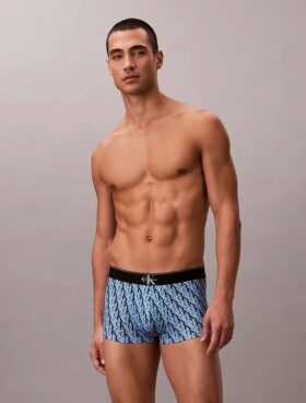 Grafik Monogram Mikrofiber Streç Low Rise Trunk