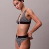 Grafik Monogram Mikrofiber Streç Thong