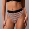 Grafik Monogram Mikrofiber Streç Thong