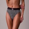 Grafik Monogram Mikrofiber Streç Thong
