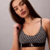 Grafik Monogram Mikrofiber Streç Unlined Bralette Grafik Monogram Mikrofiber Streç Unlined Bralette
