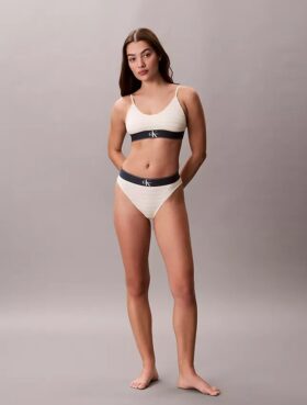 Grafik Monogram Mikrofiber Streç Unlined Bralette