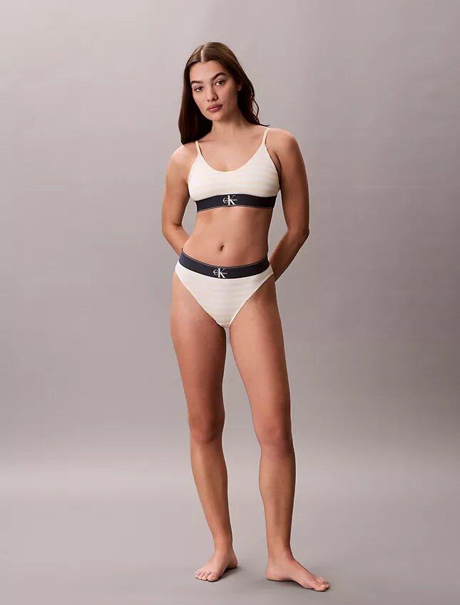 Grafik Monogram Mikrofiber Streç Unlined Bralette Grafik Monogram Mikrofiber Streç Unlined Bralette