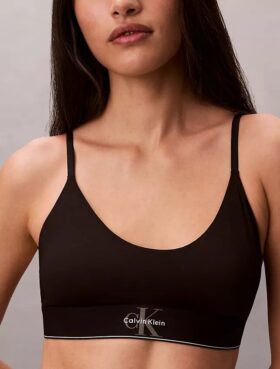 Grafik Monogram Mikrofiber Streç Unlined Bralette