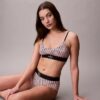 Grafik Monogram Mikrofiber Streç Unlined Bralette Grafik Monogram Mikrofiber Streç Unlined Bralette