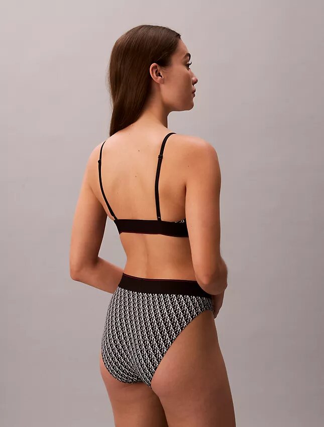 Grafik Monogram Mikrofiber Streç Unlined Bralette Grafik Monogram Mikrofiber Streç Unlined Bralette