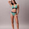 Grafik Monogram Mikrofiber Streç Yüksek Bel Bikini Grafik Monogram Mikrofiber Streç Yüksek Bel Bikini
