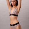 Grafik Monogram Mikrofiber Streç Yüksek Bel Bikini Grafik Monogram Mikrofiber Streç Yüksek Bel Bikini