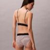 Grafik Monogram Mikrofiber Streç Yüksek Bel Bikini Grafik Monogram Mikrofiber Streç Yüksek Bel Bikini
