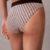 Grafik Monogram Mikrofiber Streç Yüksek Bel Bikini Grafik Monogram Mikrofiber Streç Yüksek Bel Bikini