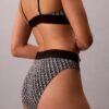 Grafik Monogram Mikrofiber Streç Yüksek Bel Bikini Grafik Monogram Mikrofiber Streç Yüksek Bel Bikini