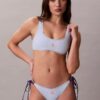 Grafik Monogramlı Yan Bağlamalı Bikini Alt Giyim Grafik Monogramlı Yan Bağlamalı Bikini Alt Giyim