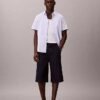 Hafif İndigo Denim Uzun Şort Hafif İndigo Denim Uzun Şort