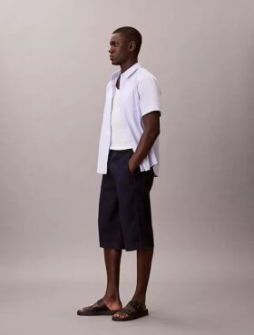 Hafif İndigo Denim Uzun Şort