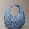 Her Yüzünde Amblem Logolu Denim Hobo Çanta