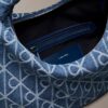 Her Yüzünde Amblem Logolu Denim Hobo Çanta