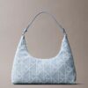 Her Yüzünde Amblem Logosu Bulunan Denim Omuz Çantası Her Yüzünde Amblem Logosu Bulunan Denim Omuz Çantası