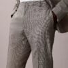 Houndstooth Dar Kesim Pantolon