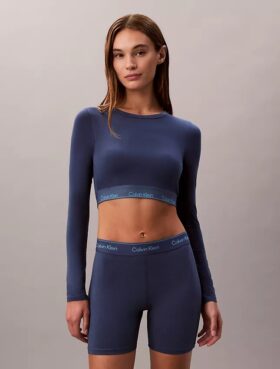 Icon Pamuk Modal Hafif Astarlı Uzun Kollu Tişört Bralette