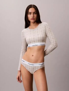 Icon Pamuk Modal Hafif Astarlı Uzun Kollu Tişört Bralette