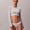 Icon Pamuk Modal Hafif Astarlı Uzun Kollu Tişört Bralette