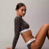 Icon Pamuk Modal Hafif Astarlı Uzun Kollu Tişört Bralette