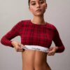 Icon Pamuk Modal Hafif Astarlı Uzun Kollu Tişört Bralette