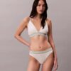 Icon Pamuk Modal Çizgili Hafif Astarlı Üçgen Bralette