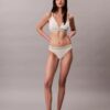 Icon Pamuk Modal Çizgili Hafif Astarlı Üçgen Bralette