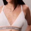 Icon Pamuk Modal Çizgili Hafif Astarlı Üçgen Bralette